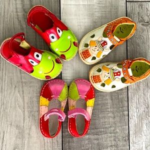 Girls shoes Lot Garvalin leather three pairs